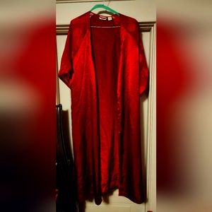 Victoria’s secret robe gold label vintage red lace dressing gown Petite Small
